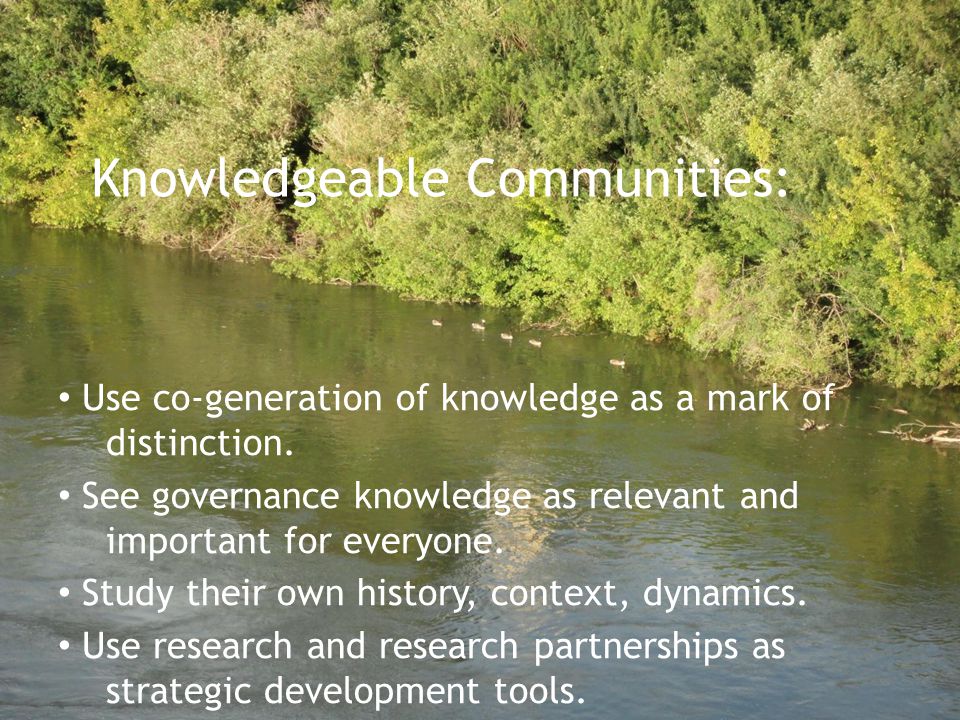 Use co-generation of knowledge as a mark of distinction.