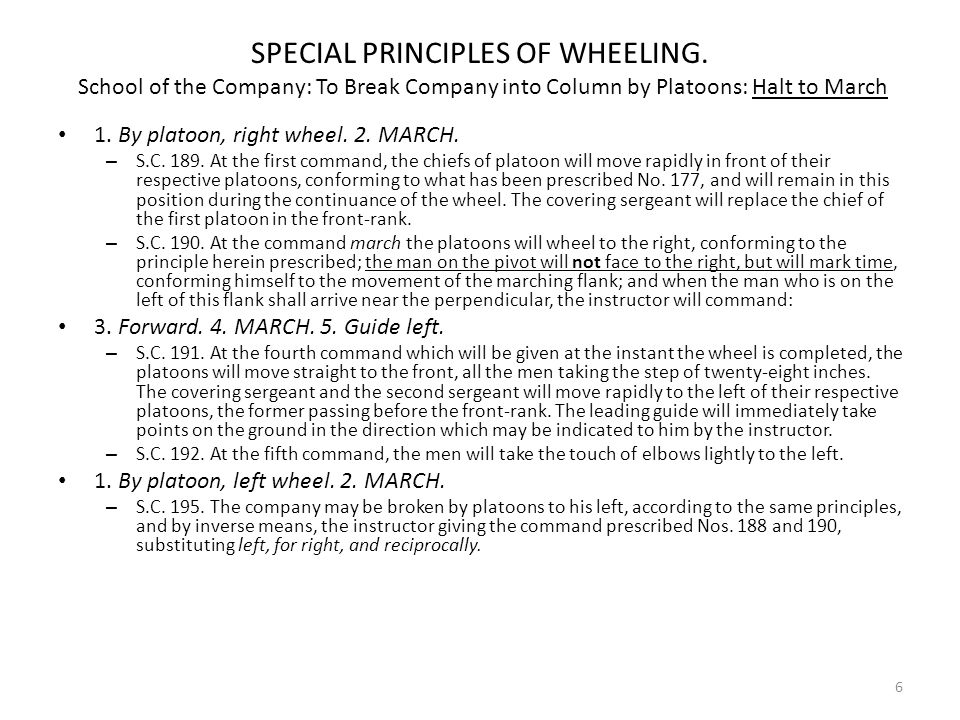 SPECIAL PRINCIPLES OF WHEELING.