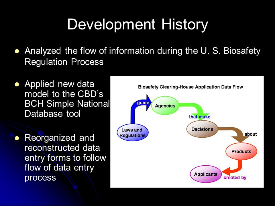 Development History Analyzed the flow of information during the U.