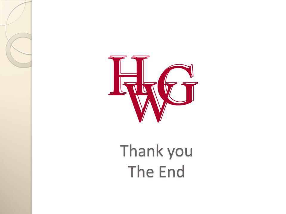 Thank you The End