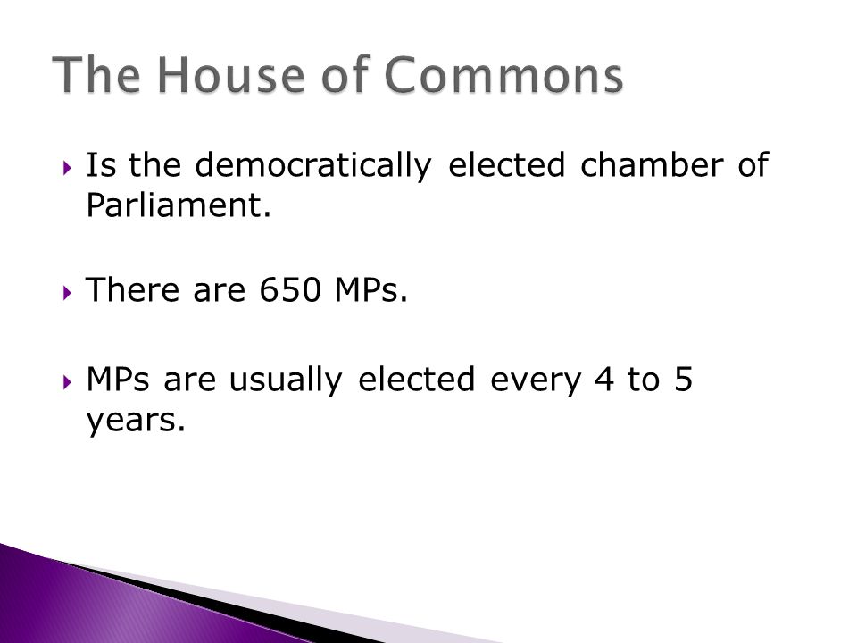 Is the democratically elected chamber of Parliament.
