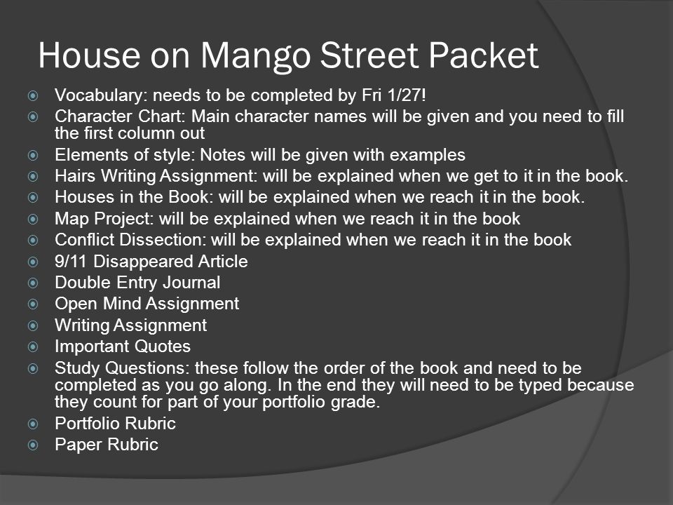 Literary Analysis Essay- House On Mango Street