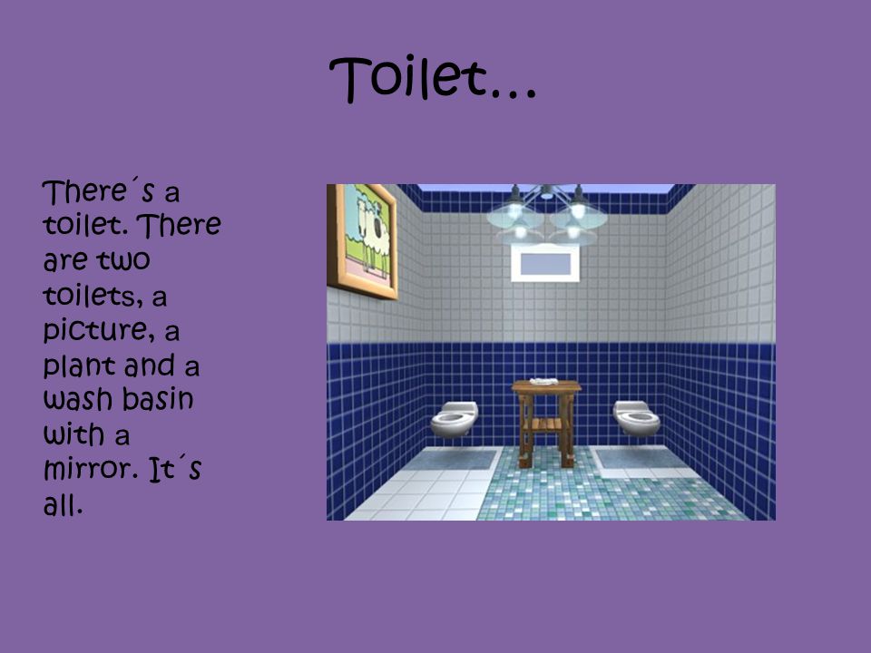 Toilet… There´s a toilet.