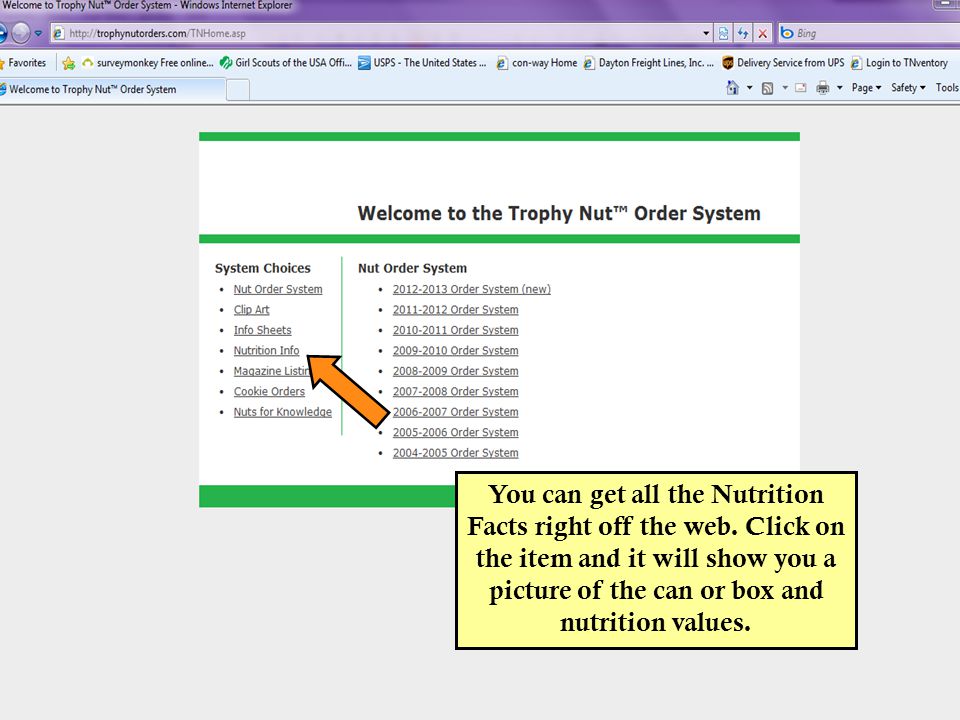You can get all the Nutrition Facts right off the web.
