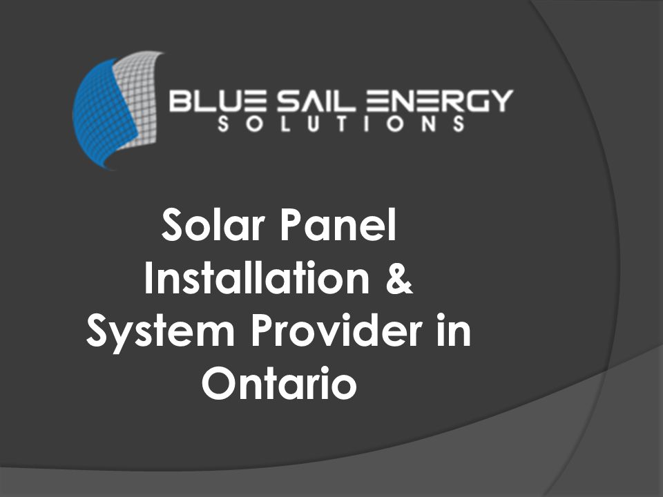 Solar Panel Installation & System Provider in Ontario