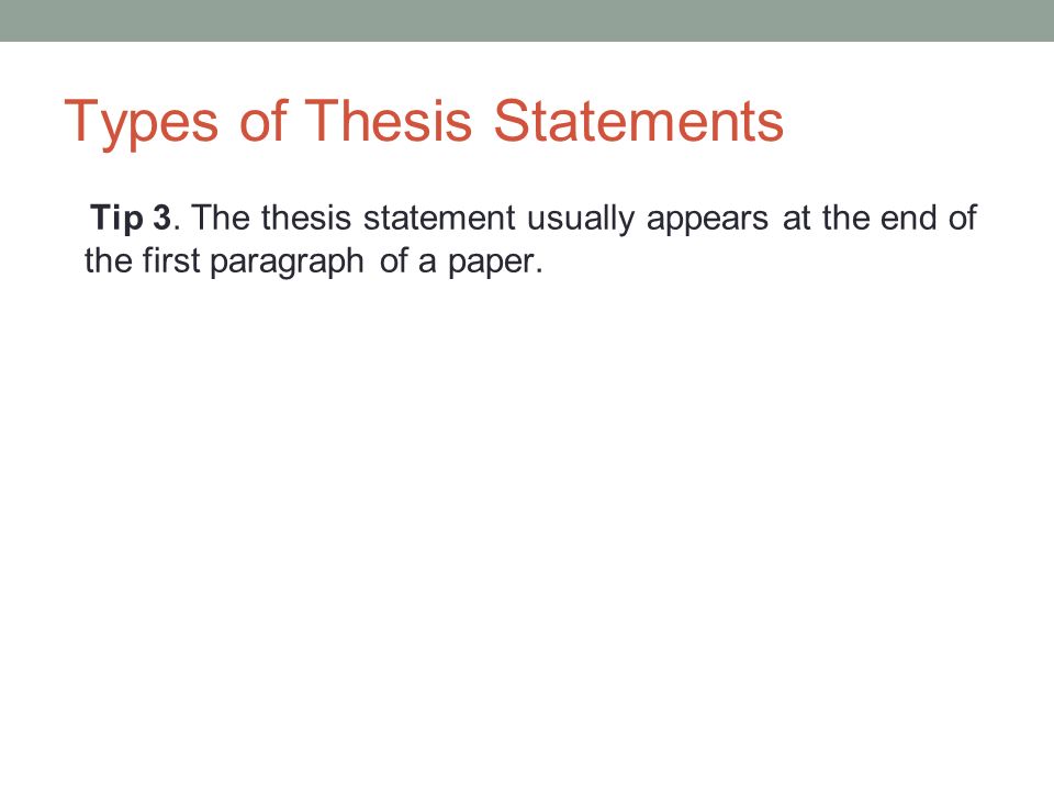 5 types of thesis statements Developing, writing and revising your thesis statement edward c martin, professor of law cumberland are there different types of thesis statements. 5 types of thesis statements Developing, writing and revising your thesis statement edward c martin, professor of law cumberland are there different types of thesis statements.