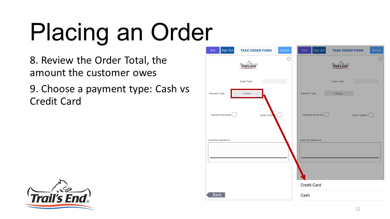 credit card sign out sheet