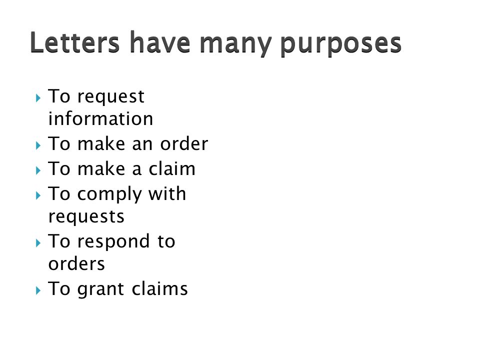 request of information letter