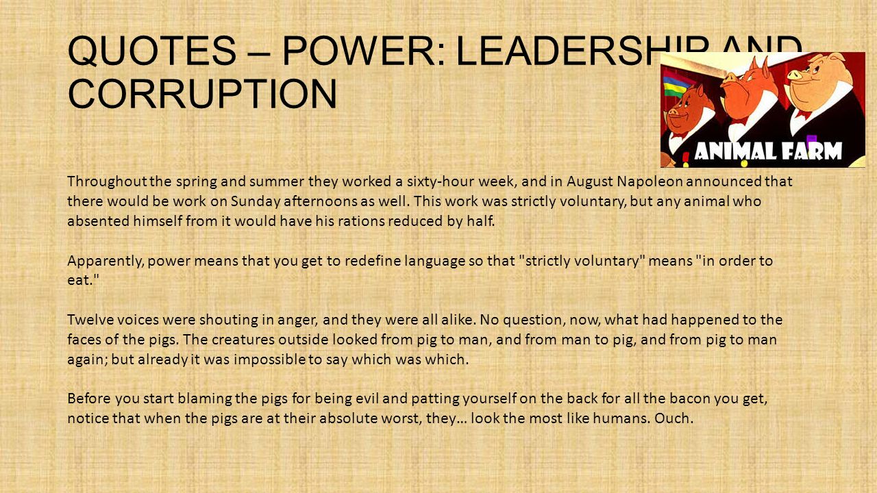 power corruption animal farm essay power corruption animal farm essay
