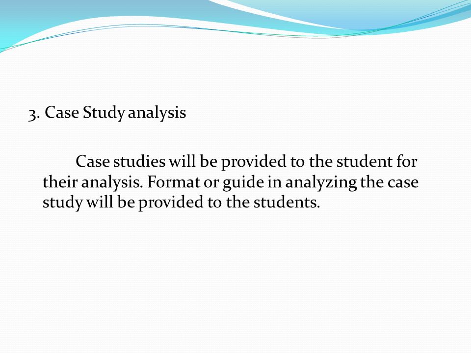 case analysis format Guidelines for writing a case study analysis a case study analysis requires you to investigate a business problem, examine the alternative solutions, and propose the most effective solution using supporting evidence. case analysis format Guidelines for writing a case study analysis a case study analysis requires you to investigate a business problem, examine the alternative solutions, and propose the most effective solution using supporting evidence.