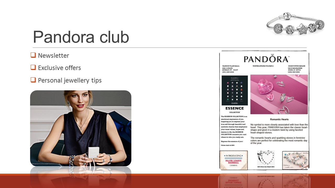 Pandora club  Newsletter  Exclusive offers  Personal jewellery tips
