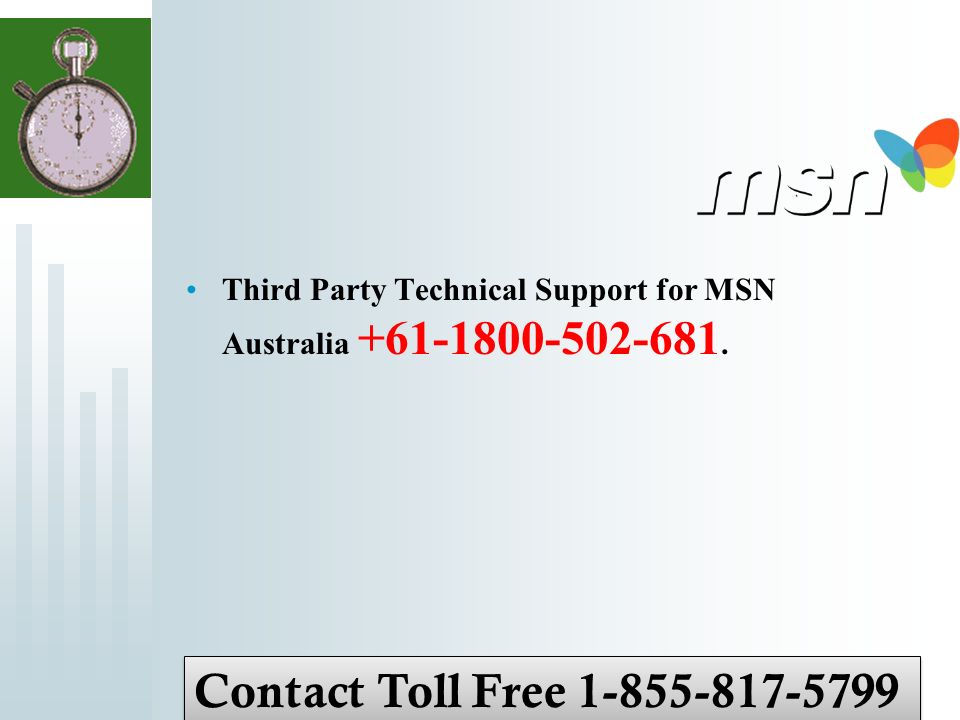 Third Party Technical Support for MSN Australia Contact Toll Free