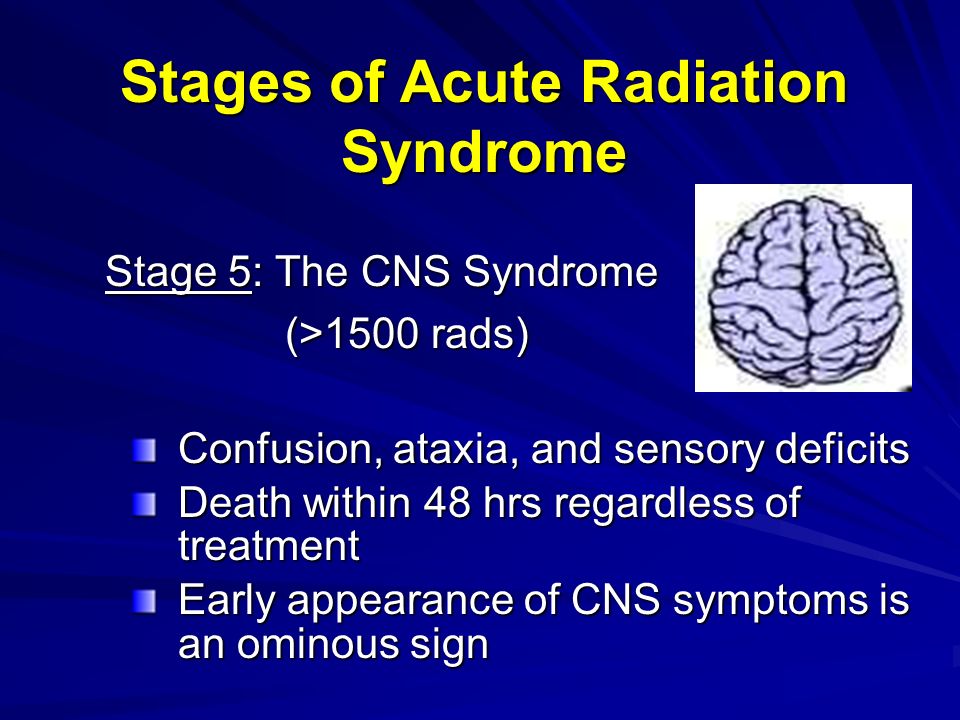 Acute radiation syndrome prodromal phase