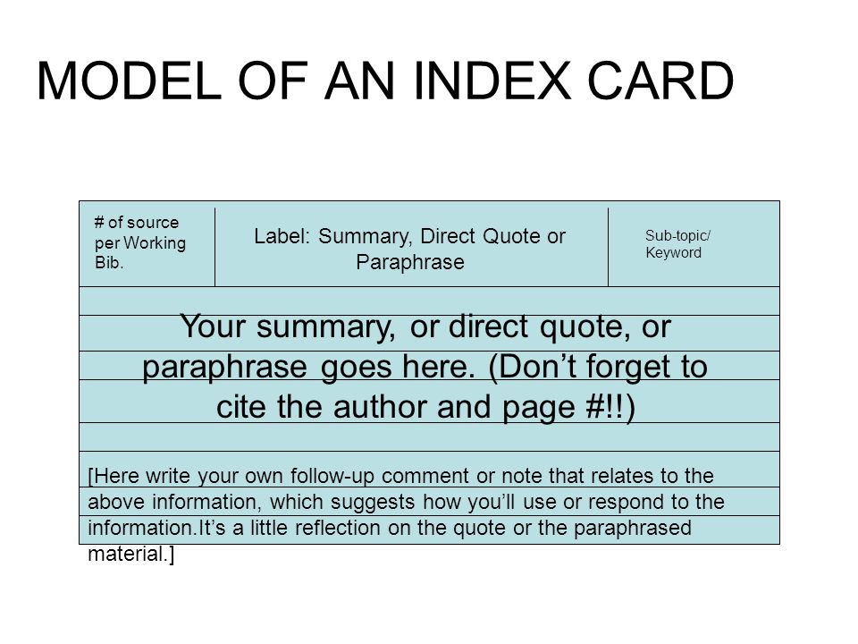 Research Paper Index