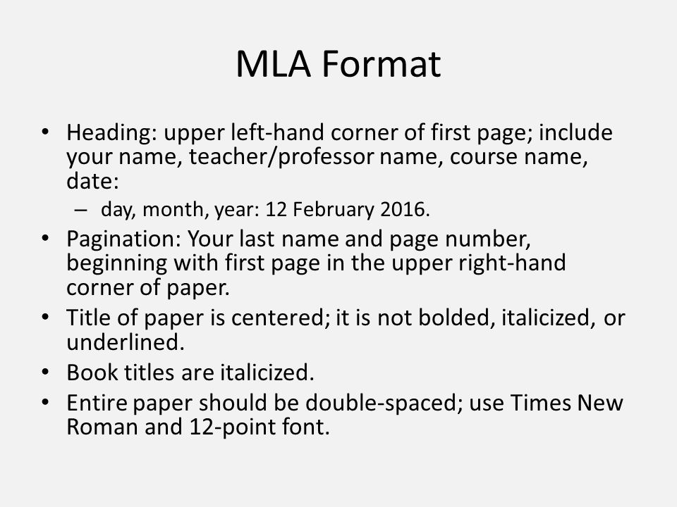 Mla format for essay in a book