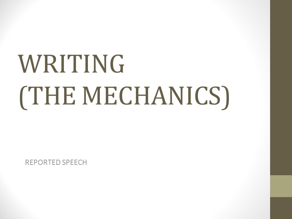 Essay mechanics writing