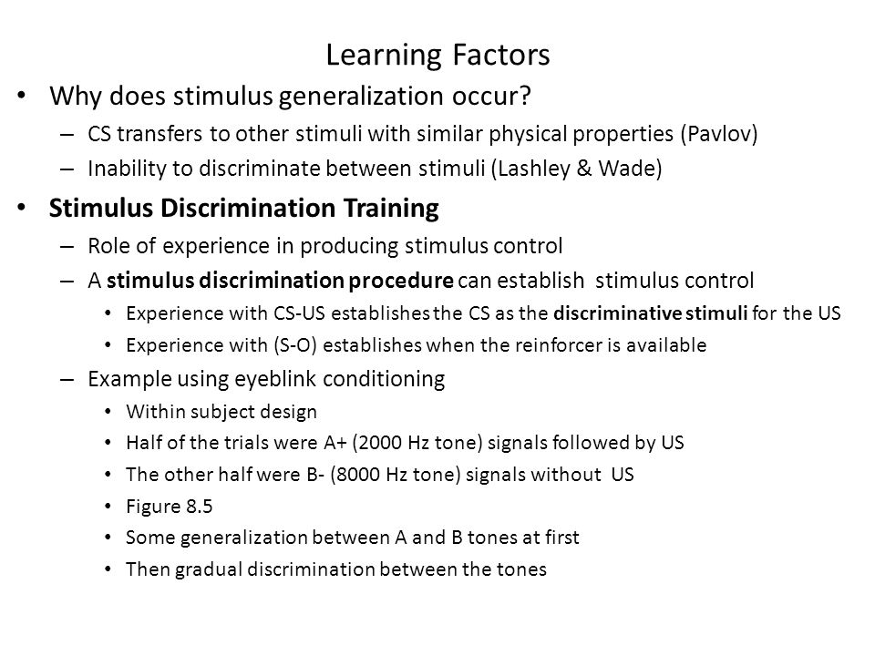 stimulus generalization