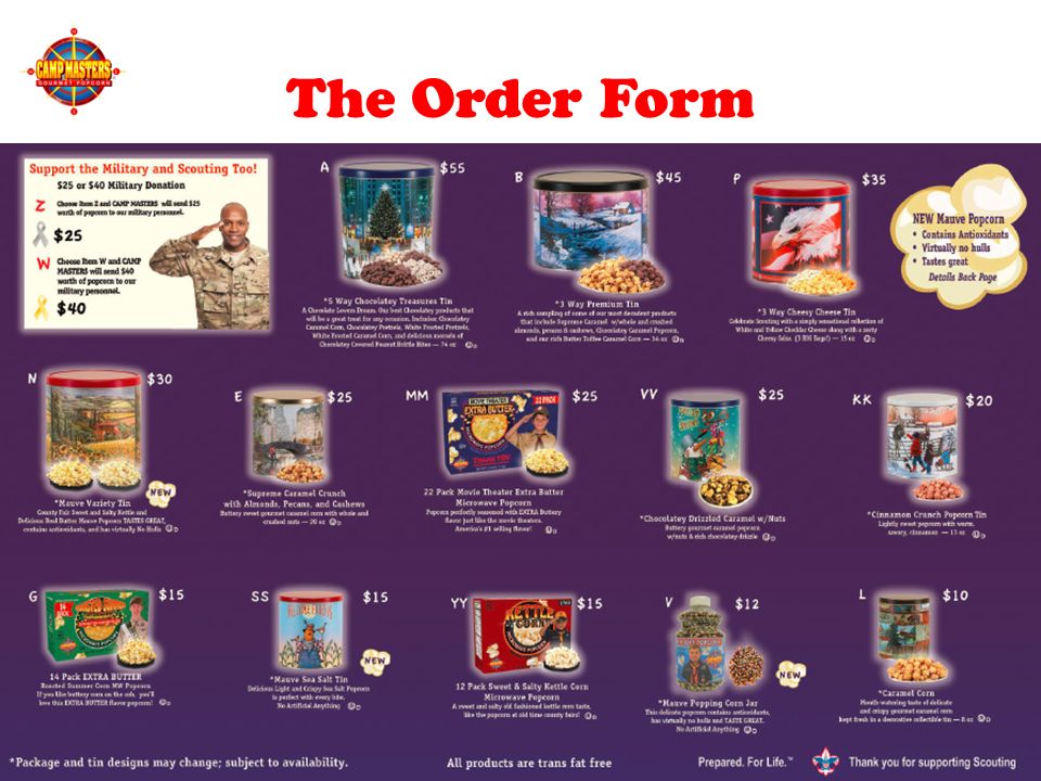 2016 popcorn program funding our scouting adventure ppt download cub scouts popcorn order form 2015