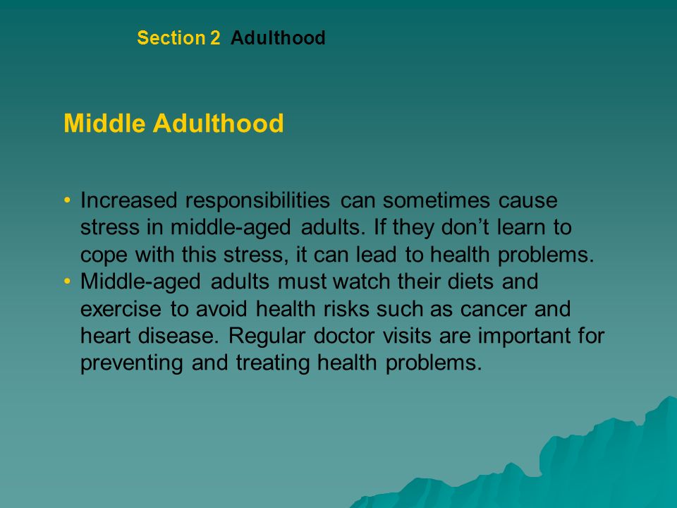 a discussion on the management of stress during middle adulthood Physical and cognitive development in middle adulthood a doctor starts to check a man's prostate during middle adulthood and stress management to changes. a discussion on the management of stress during middle adulthood Physical and cognitive development in middle adulthood a doctor starts to check a man's prostate during middle adulthood and stress management to changes.