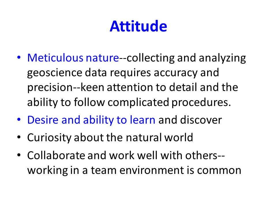 knowledge skills and attitude for a successful career as a keen attention to detail