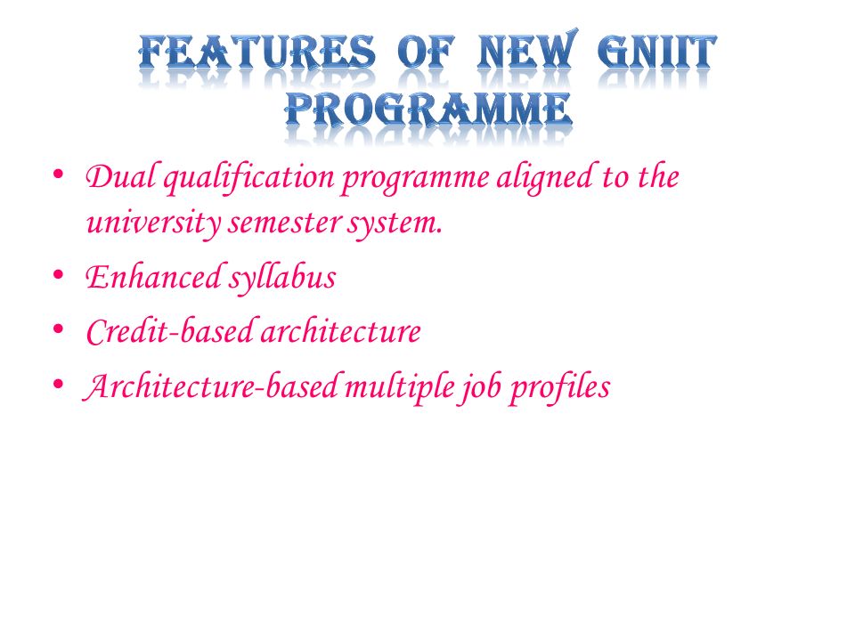 Dual qualification programme aligned to the university semester system.