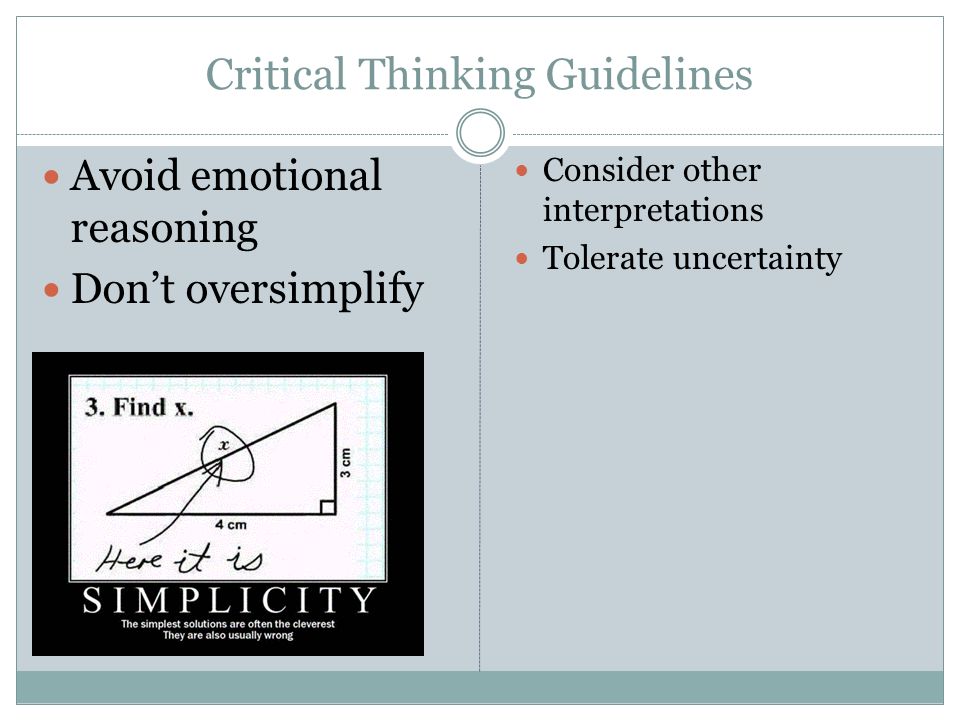 Critical thinking definition psychology