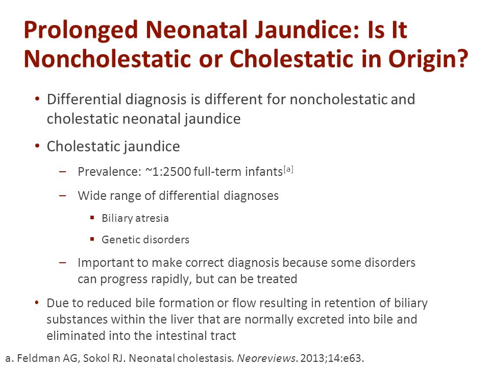 Prolonged Neonatal Jaundice: Is It Noncholestatic or Cholestatic in Origin.