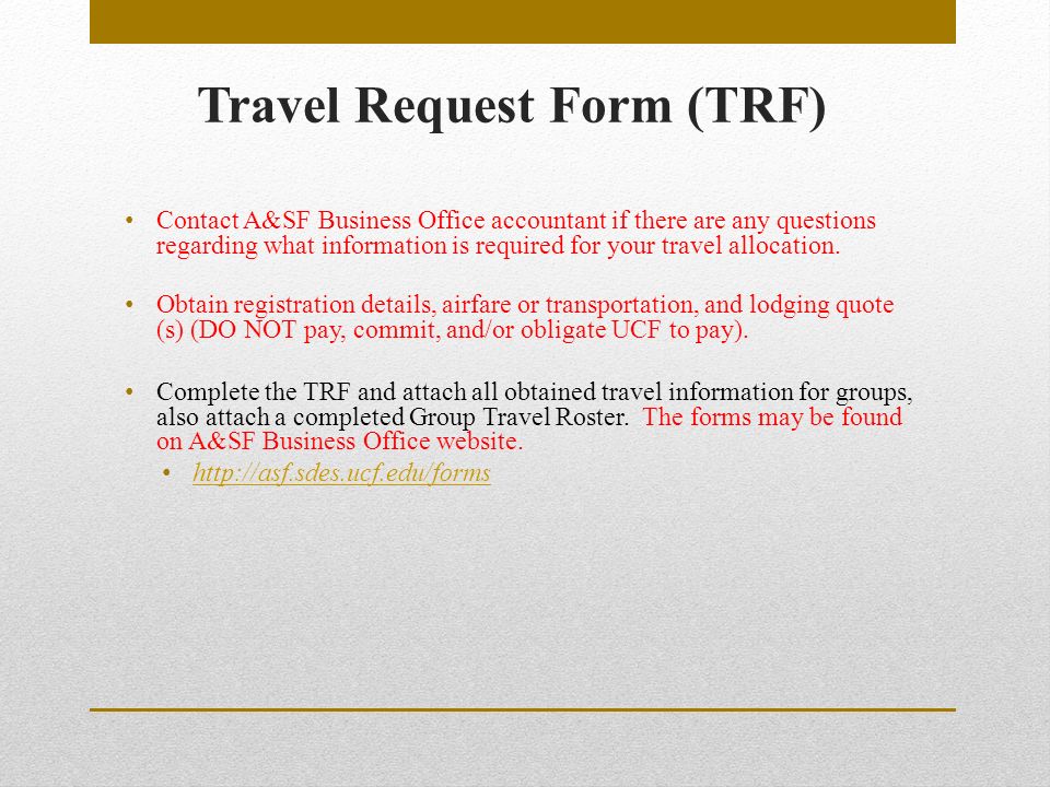 financial training module 3 travel procedures activity service ucf rso update form