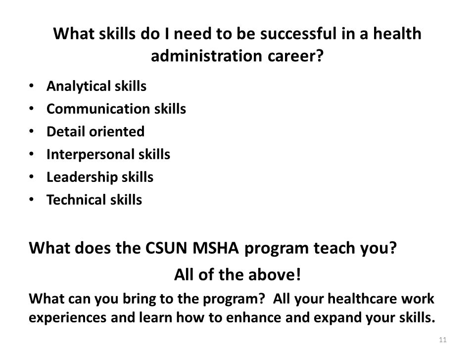 what skills can you bring