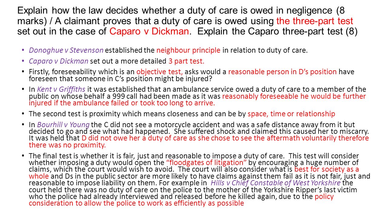 problem question on negligence and duty of care Defendant had a duty of reasonable care what follows is a sample outline to the problem discussed negligence duty arose since foreseeable and no action to. problem question on negligence and duty of care Defendant had a duty of reasonable care what follows is a sample outline to the problem discussed negligence duty arose since foreseeable and no action to.