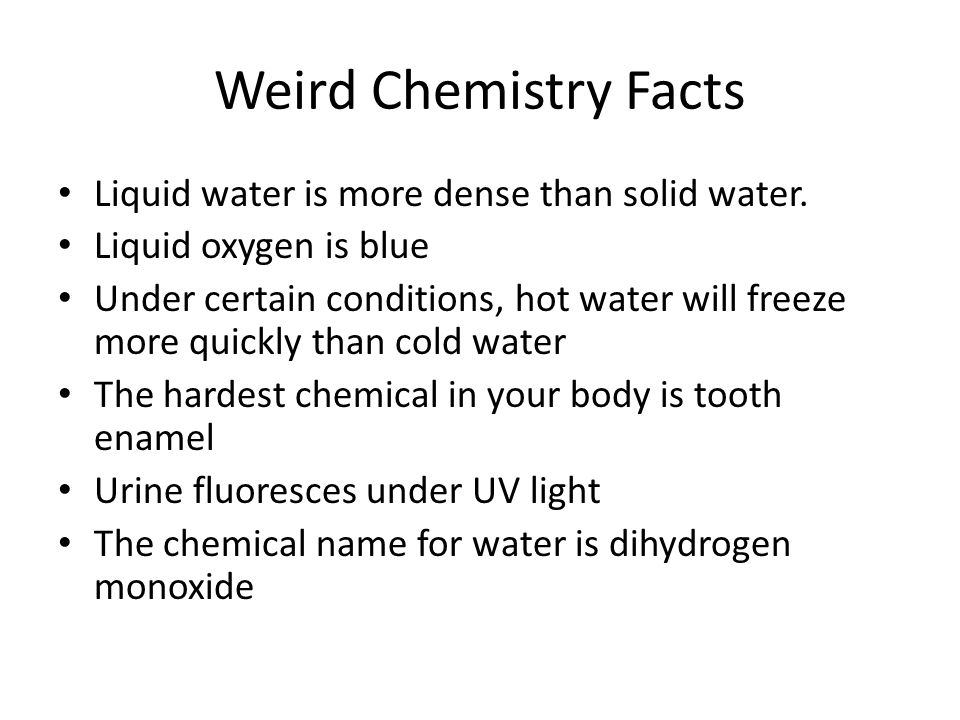 chemical name for water