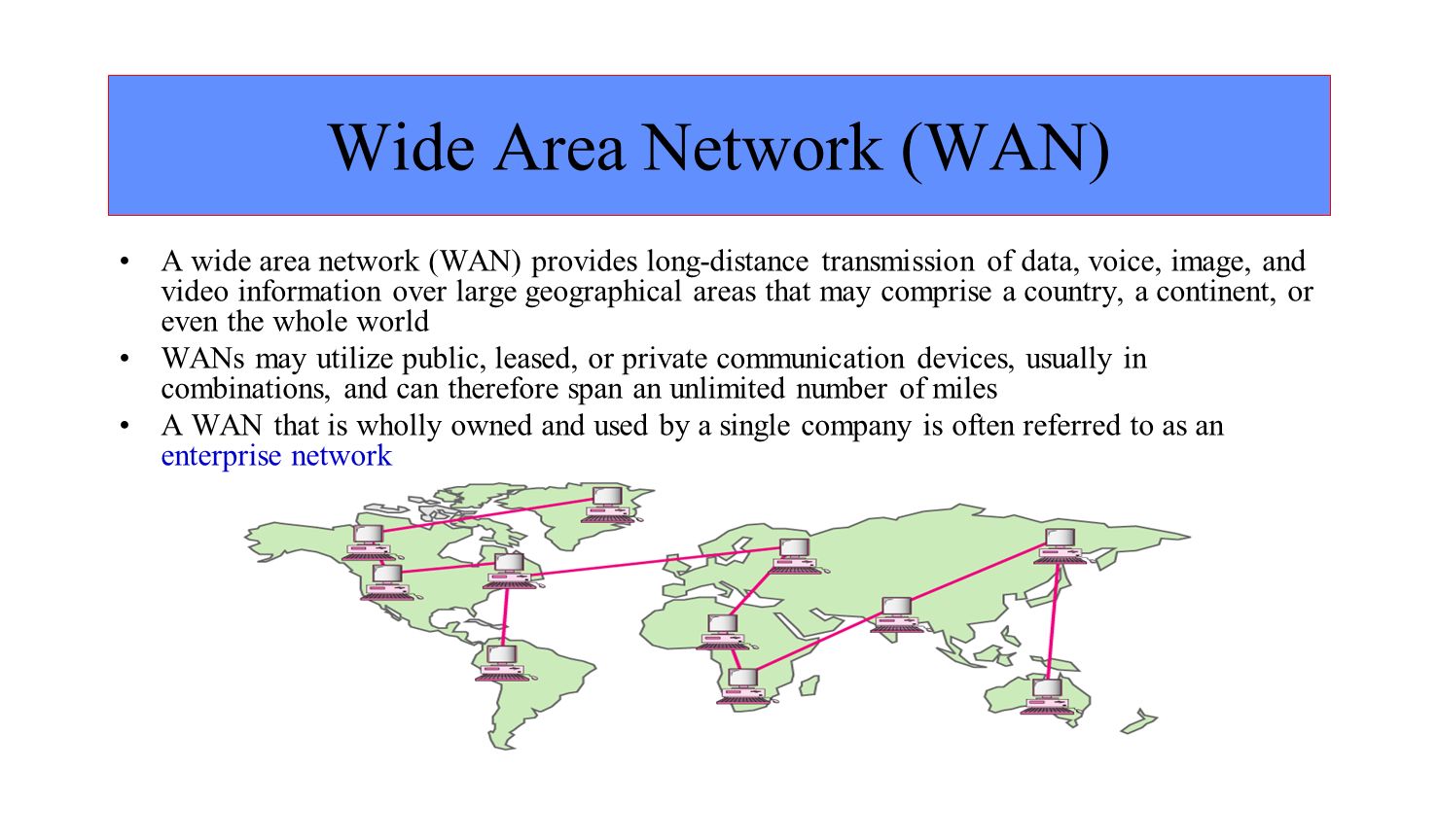 an introduction to the wide area network wan Introduction to wan, lan and vpn home network basics: lan, wan, vpn a network is a system of hardware and software wan - wide area network vpn. an introduction to the wide area network wan Introduction to wan, lan and vpn home network basics: lan, wan, vpn a network is a system of hardware and software wan - wide area network vpn.