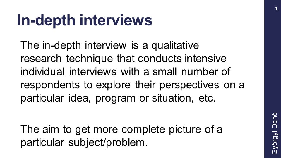 indepth interviewing