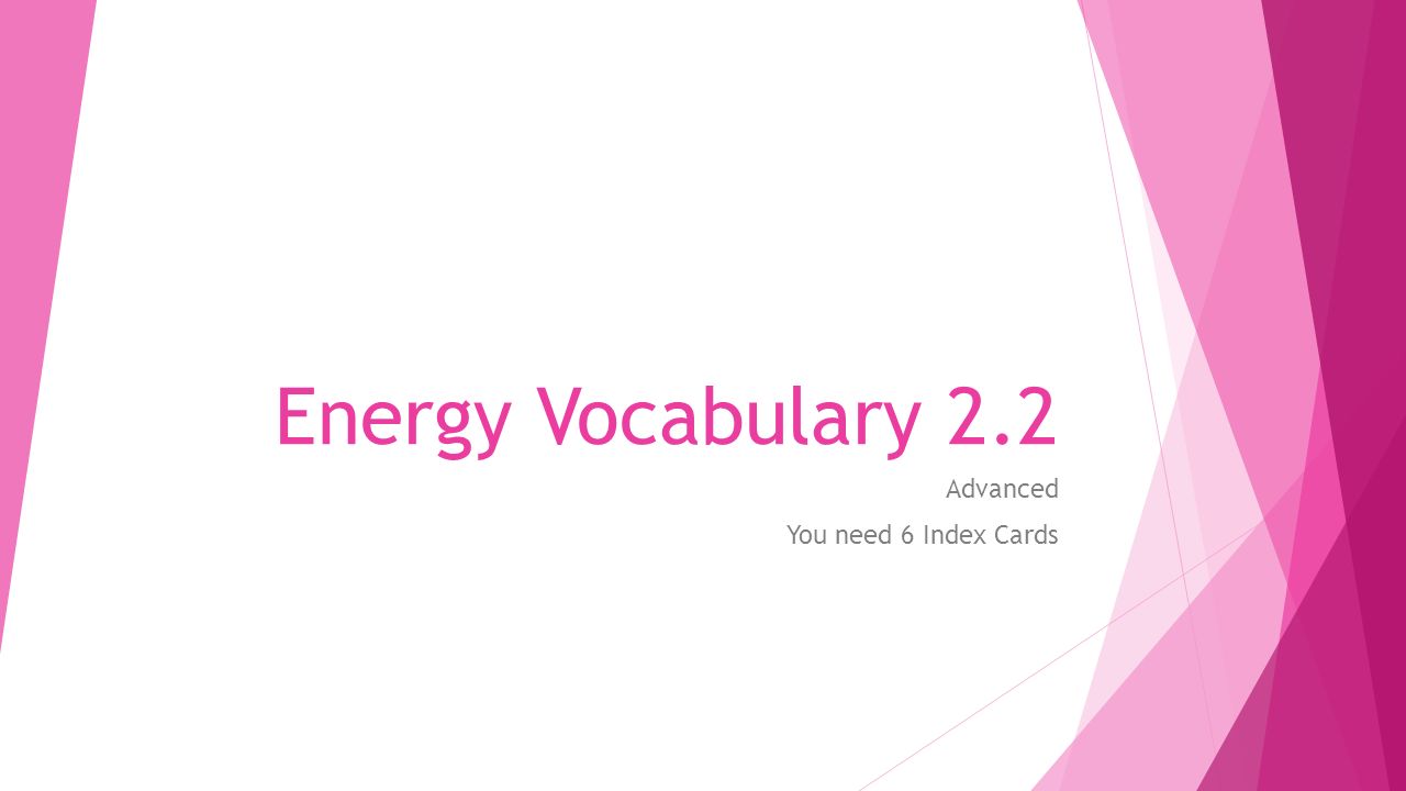 work power and energy vocabulary