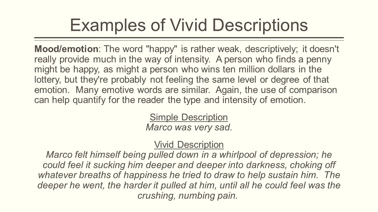 word descriptions
