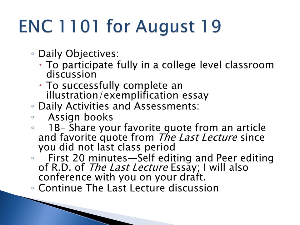 Exemplification Essays