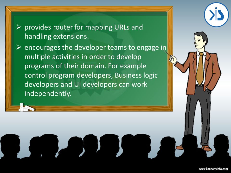  provides router for mapping URLs and handling extensions.