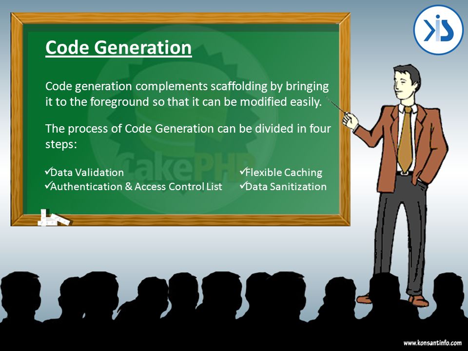 Code Generation Code generation complements scaffolding by bringing it to the foreground so that it can be modified easily.