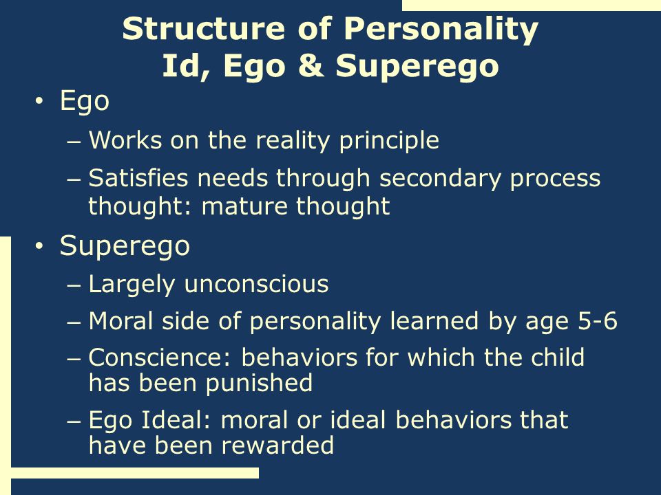 structure of personality structure of personality