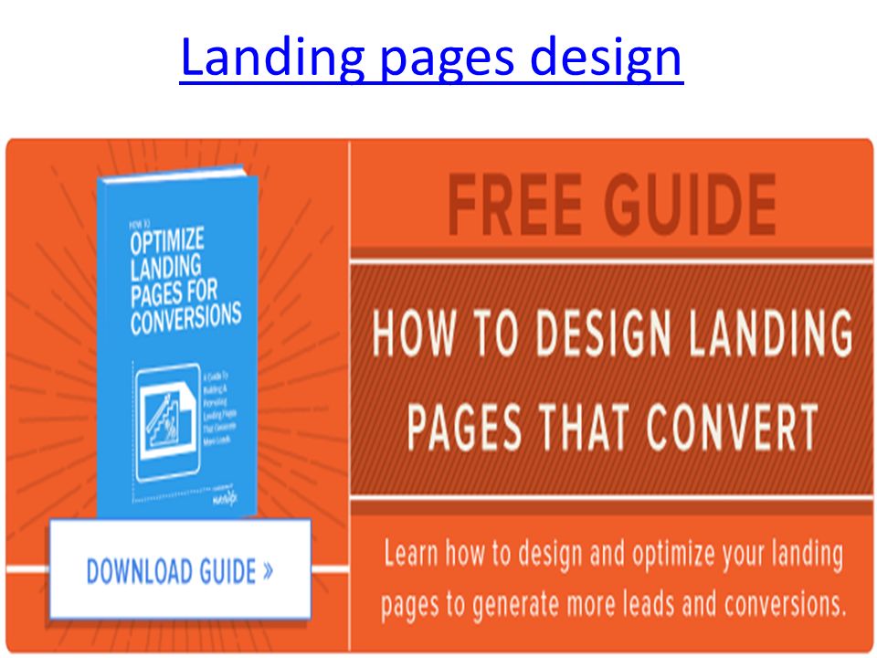 Landing pages design