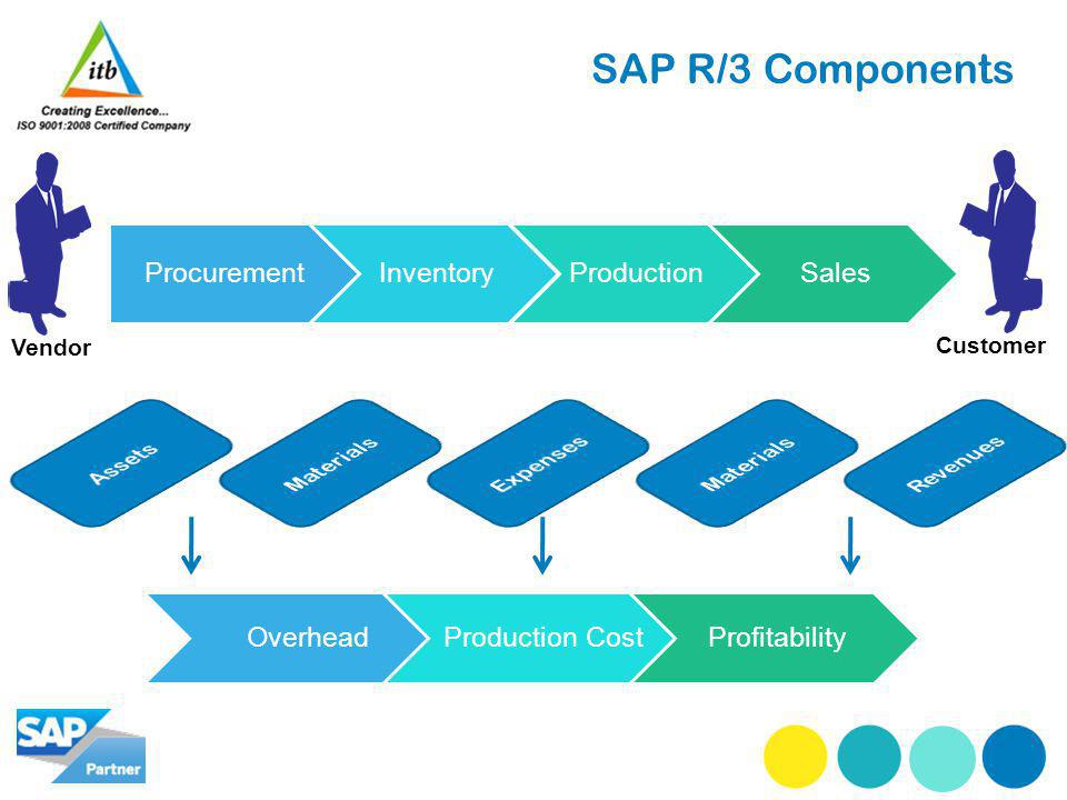 SAP R/3 Components Vendor Customer OverheadProduction CostProfitability ProcurementInventoryProductionSales