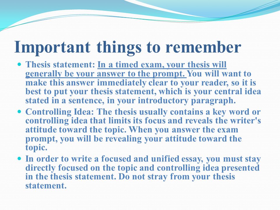 Where Is A Thesis Statement