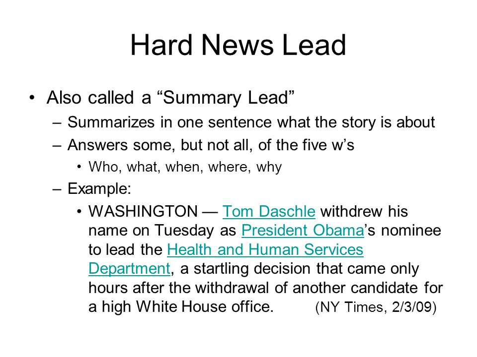 news lead