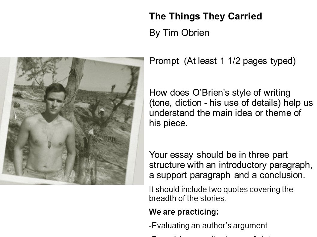 the things they carried essay questions and answers the things they carried essay questions and answers