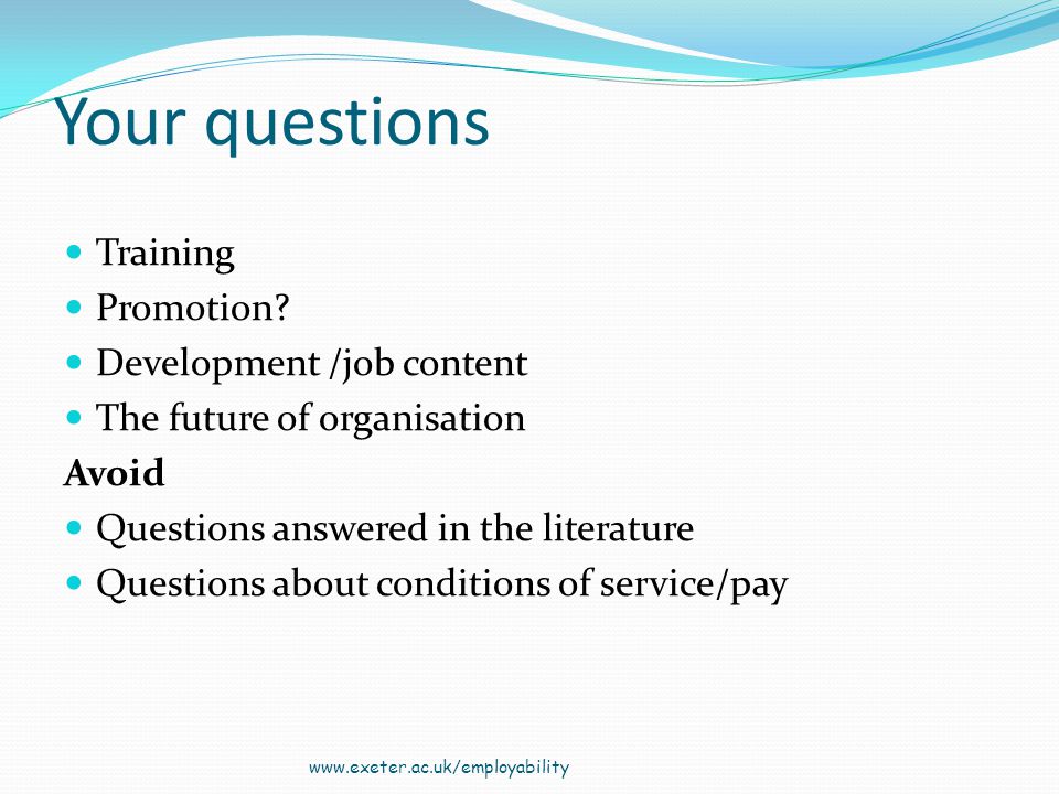 Your questions Training Promotion.