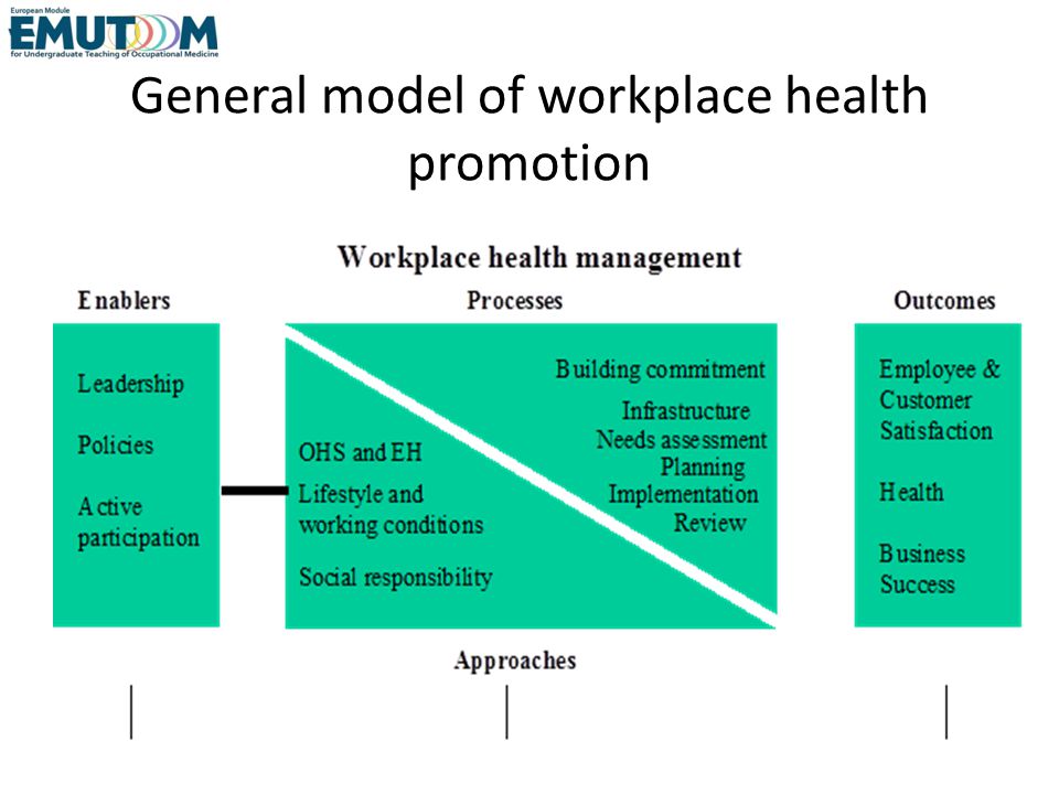 General model of workplace health promotion