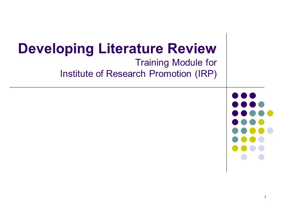 Relevance Of Literature Review