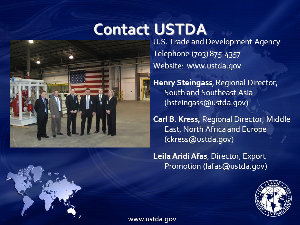 Contact USTDA U.S.