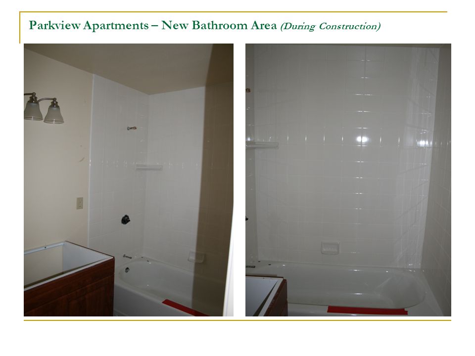 Parkview Apartments – New Bathroom Area (During Construction)