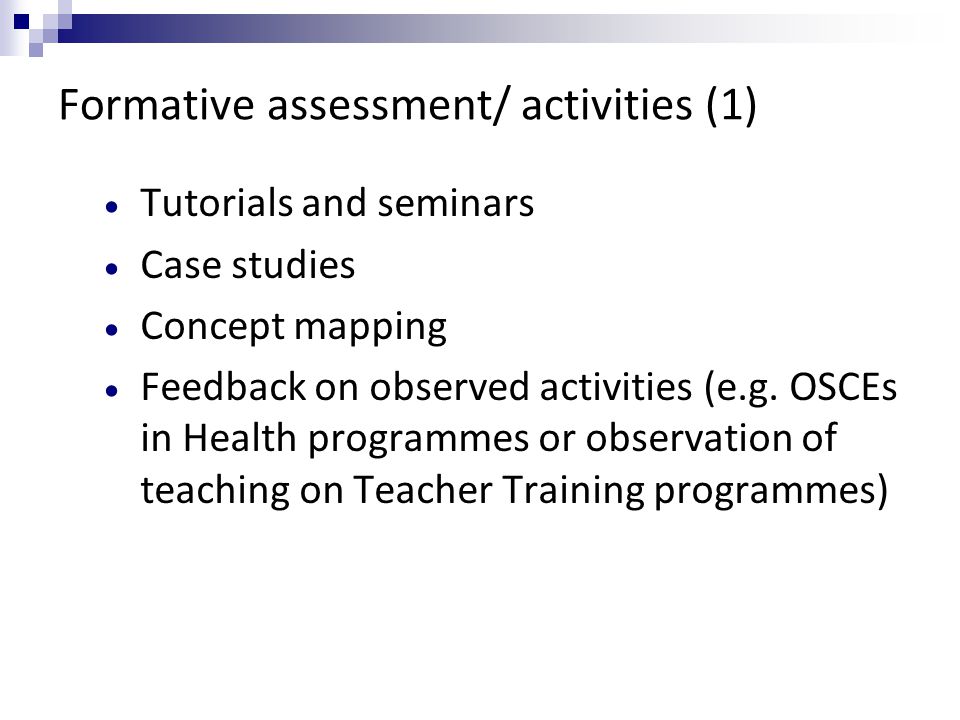 formative assessment activities formative assessment activities
